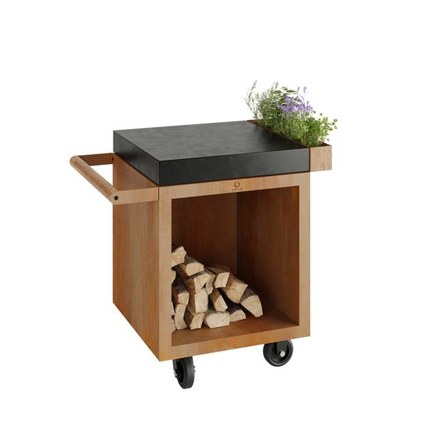 OFYR Mise en Place Table Corten 65 PRO Ceramic Dark Grey